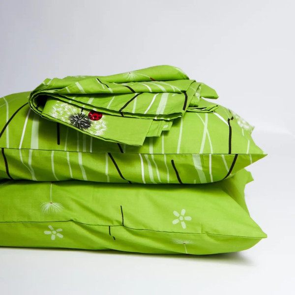 Фото - Комплект постільної білизни Moon&Star Бязь Gold Люкс Green Harmony 200х220 нав. 70х70 см 2 шт. (MS-890000311)