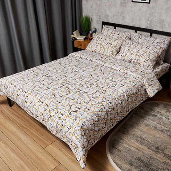 Фото - Комплект постільної білизни Moon&Star Бязь Gold Люкс Modern Marble 200х220 нав. 50х70 см 2 шт. (MS-890000355) Фото - Комплект постільної білизни Moon&Star Бязь Gold Люкс Modern Marble 200х220 нав. 50х70 см 2 шт. (MS-890000355)