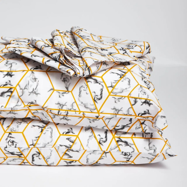 Фото - Комплект постільної білизни Moon&Star Бязь Gold Люкс Modern Marble 200х220 нав. 50х70 см 2 шт. (MS-890000355)