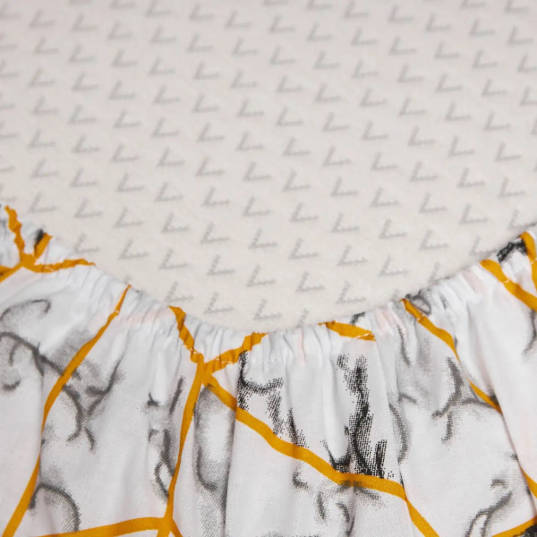 Фото - Простирадло односпальне Moon&Star Modern Marble Бязь Gold Люкс 120х200х20 см (MS-850001248)