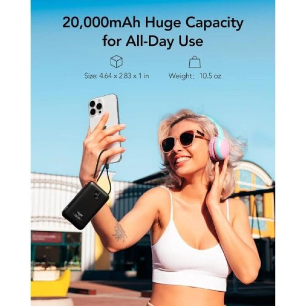 Фото - Батарея мобільна VIYISI G2068 20000mAh 30W Black (X0020VLG5X)