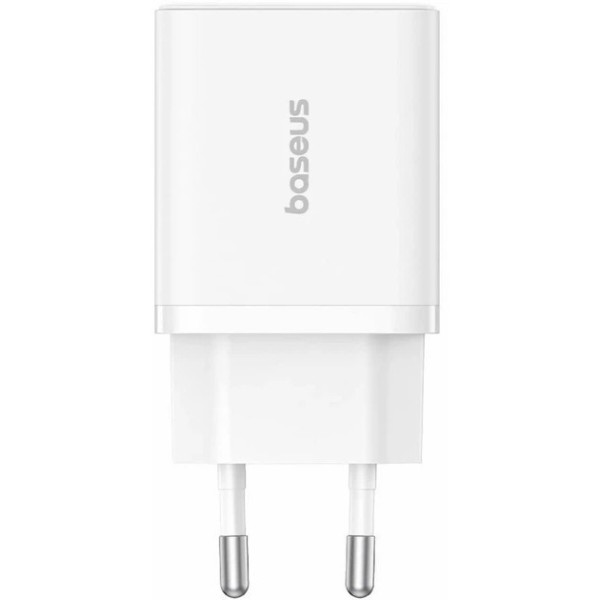 Фото - Сетевое зарядное устройство Baseus Cube Fast Charger C+U 30W EU Moon White (P10111404213-00)