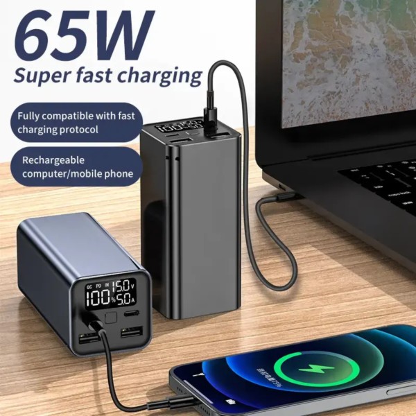Фото - Батарея мобильная ATRIA Powerbank USB-C 65W 20000mAh (WPD-65)