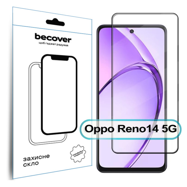 Фото - Захисне скло для смартфону BeCover for  Oppo Reno14 5G Black (713933)