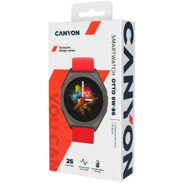 Фото - Смарт-часы Canyon Otto SW-86 Red (CNS-SW86RR)