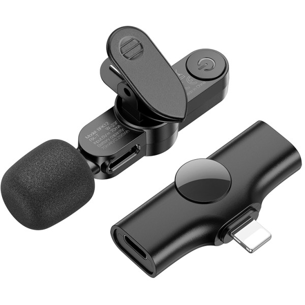 Фото - Мікрофон для смартфона BOROFONE BFK12 Trophy lavalier wireless digital microphone iP Black (6941991106385)