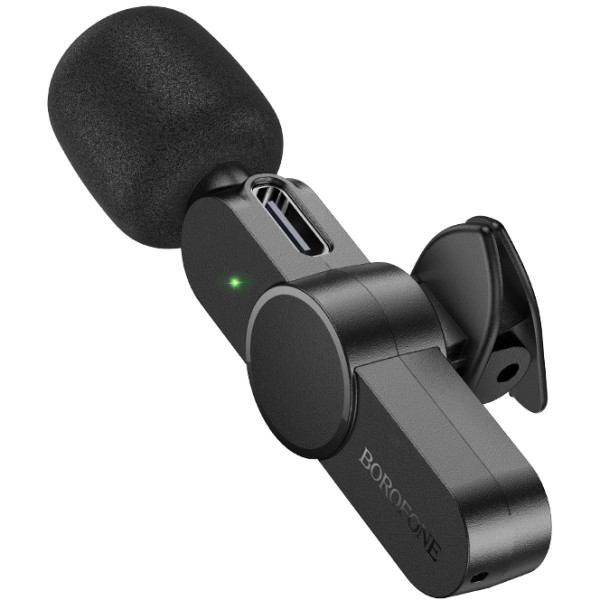 Фото - Мікрофон для смартфона BOROFONE BFK12 Trophy lavalier wireless digital microphone iP Black (6941991106385)