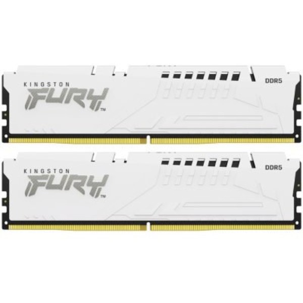 Фото - Память DDR Kingston Fury Beast White RGB DDR5-6000 64GB (2x32GB) CL36-38-38 1.35V EXPO (KF560C36BWEAK2-64)