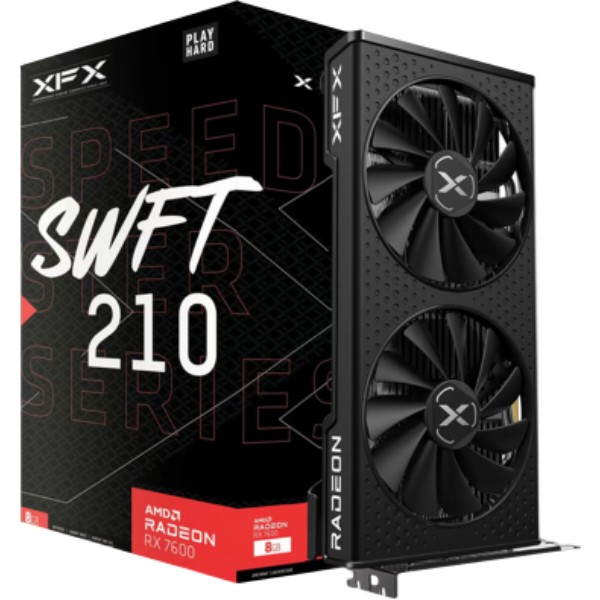 Фото - Видеокарта XFX Radeon RX 7600 SPEEDSTER SWFT 210 Core Edition (RX-76PSWFTFY)