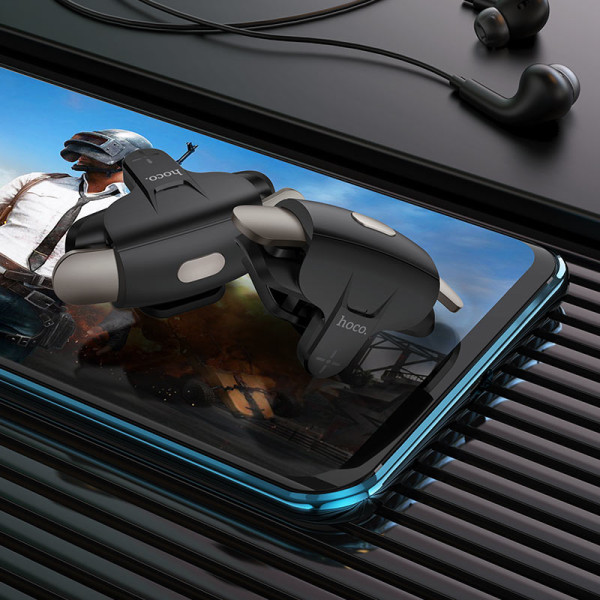 Фото - Геймпад HOCO GM6 Wild wolf pulse mobile game button Black Metal Gray (6931474751959)