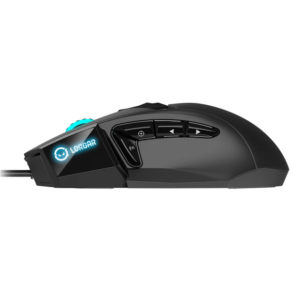 Фото - Мышь проводная игровая Lorgar Stricter 579 RGB LCD Wired USB Black (LRG-GMS579)