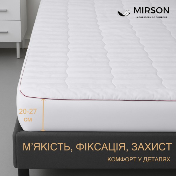 Фото - Наматрацник MirSon DeLuxe Woollen Aloe Vera 246 90x190 см (2200000372161)