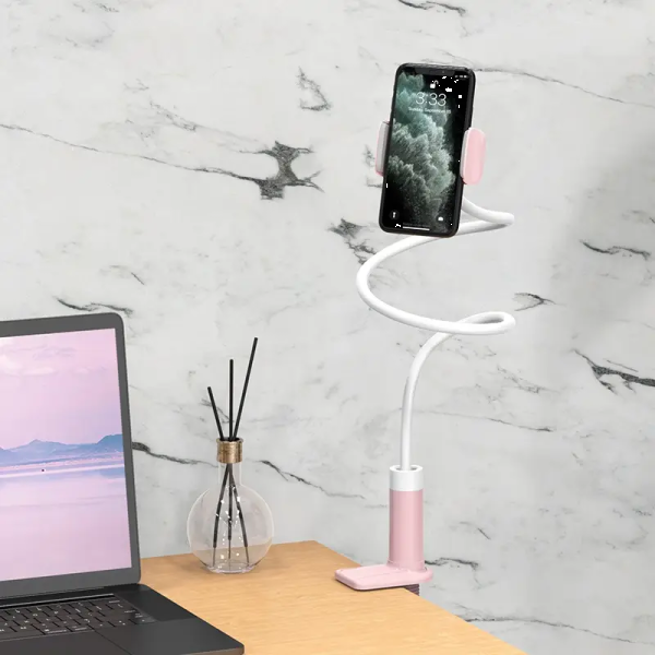 Фото - Підставка для мобільного пристрою HOCO PH23 Balu mobile phone stand Pink White (6931474719416)