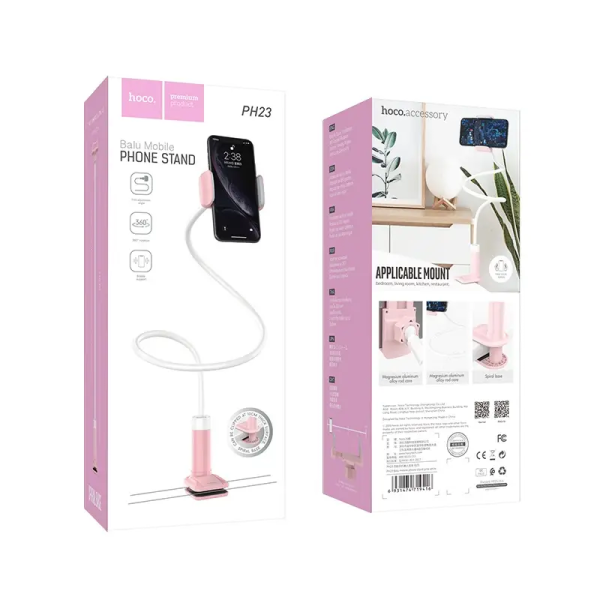 Фото - Підставка для мобільного пристрою HOCO PH23 Balu mobile phone stand Pink White (6931474719416)
