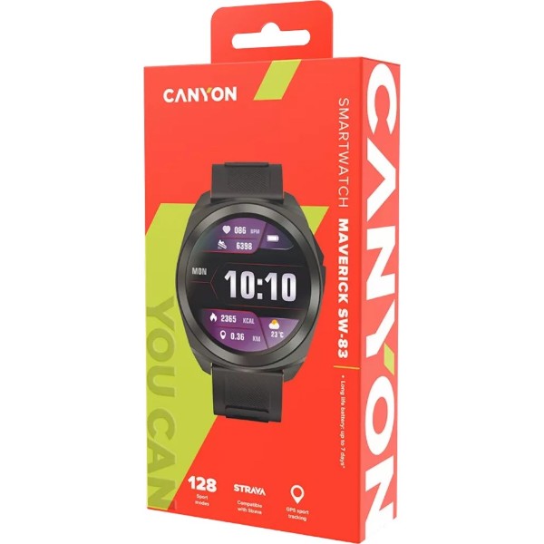 Фото - Смарт-годинник Canyon Maveric SW-83 GPS Black (CNS-SW83BB)