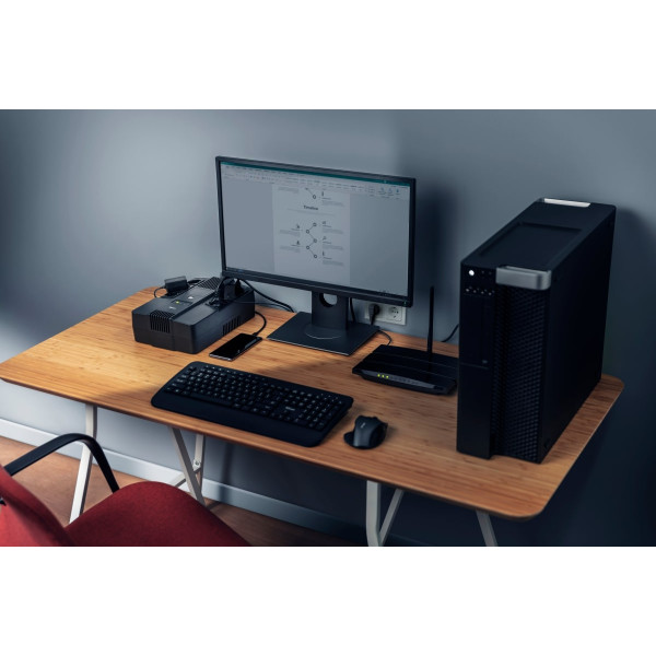Фото - Источник бесперебойного питания Trust Maxxon 800VA UPS Black (23326)