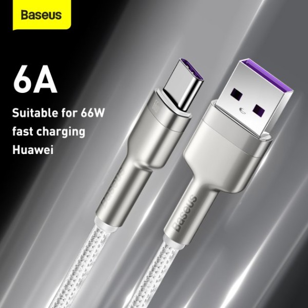 Фото - Кабель Baseus AM-Type-C M 2.0 m 6.0A 66W (CAKF000202)