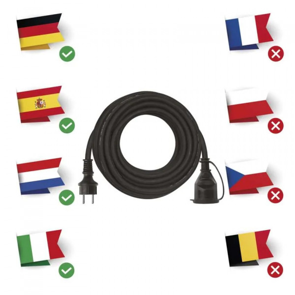 Фото - Подовжувач 220В EMOS P01810R, 1 розетки, 10 м.