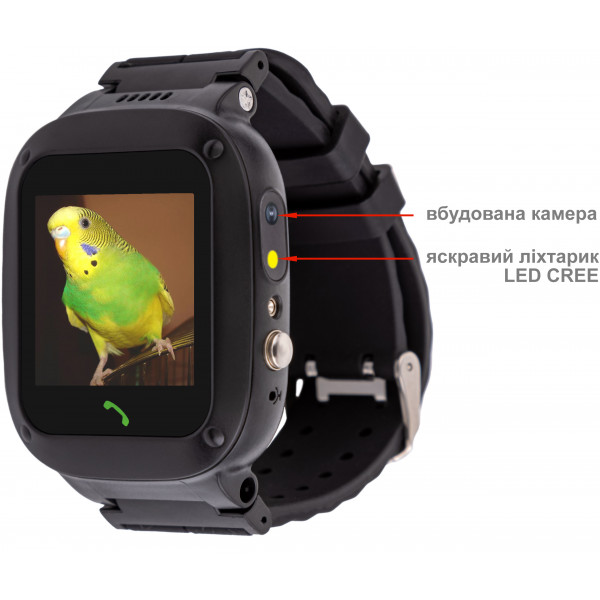 Фото - Дитячий годинник AmiGo GO004 SP Camera+LED Black
