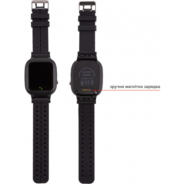 Фото - Дитячий годинник AmiGo GO004 SP Camera+LED Black