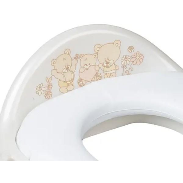 Фото - Детская накладка на унитаз мягкая Tega Baby Мишки Белая Жемчужина (MS-020-118)