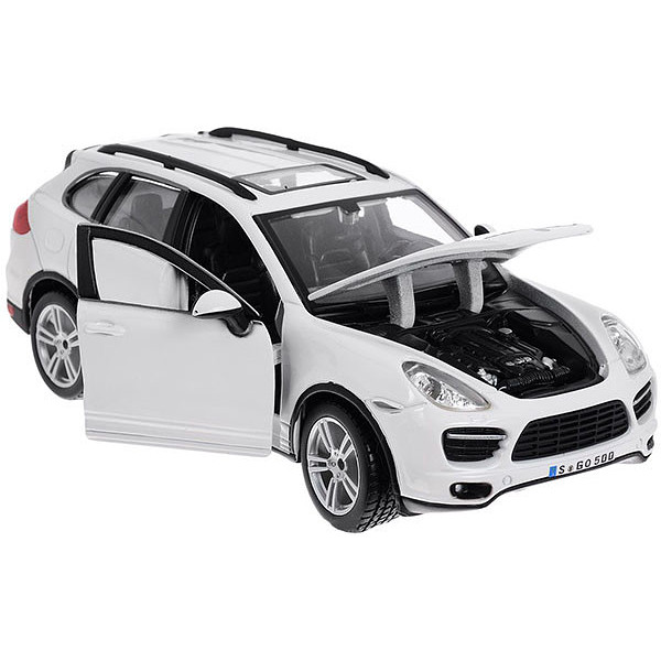 Фото - Коллекционная машинка 1:24 Bburago Porsche Cayenne Turbo (ассорти белый, желтый, 1:24) (18-21056)