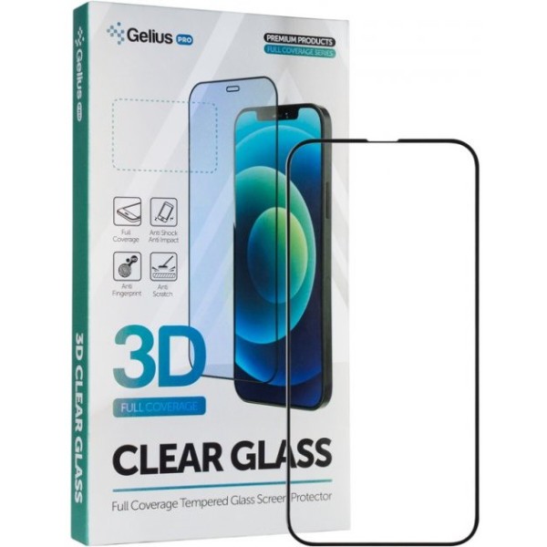 Фото - Захисне скло для смартфона Gelius Pro 3D for iPhone 13 Pro Max Black (88987)