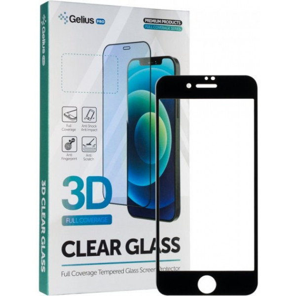 Фото - Защитное стекло для смартфона Gelius Pro 3D for iPhone SE (2020) Black (88942)