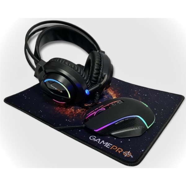 Фото - Мышь проводная игровая GamePro Gameset 3in1 GS890USB (+ наушники и коврик)