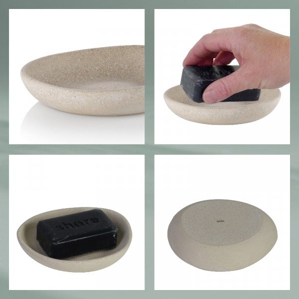 Фото - Мыльница Kela Roda бежевая 12х11х2.5 см (23678)