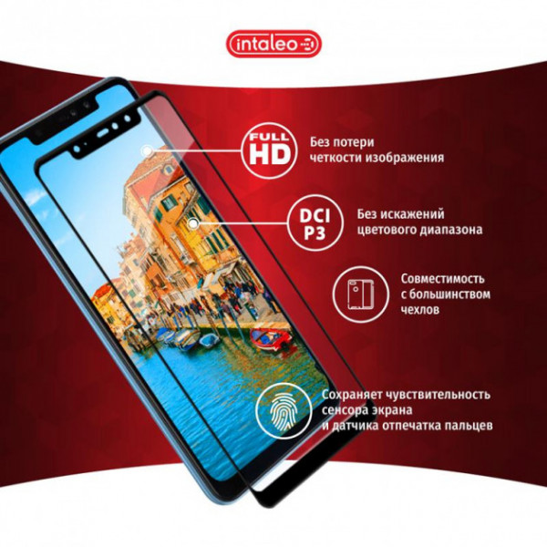 Фото - Захисне скло для смартфону Intaleo Xiaomi Mi A3 Full Glue Black (1283126501791)