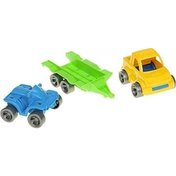 Фото - Базовий ігровий транспорт для малюка Tigres Набір авто "Kid cars Sport" 3 ел. (Пікап + квадроцикл) (39543)