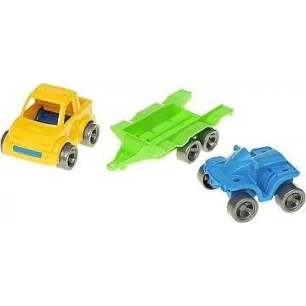 Фото - Базовий ігровий транспорт для малюка Tigres Набір авто "Kid cars Sport" 3 ел. (Пікап + квадроцикл) (39543)
