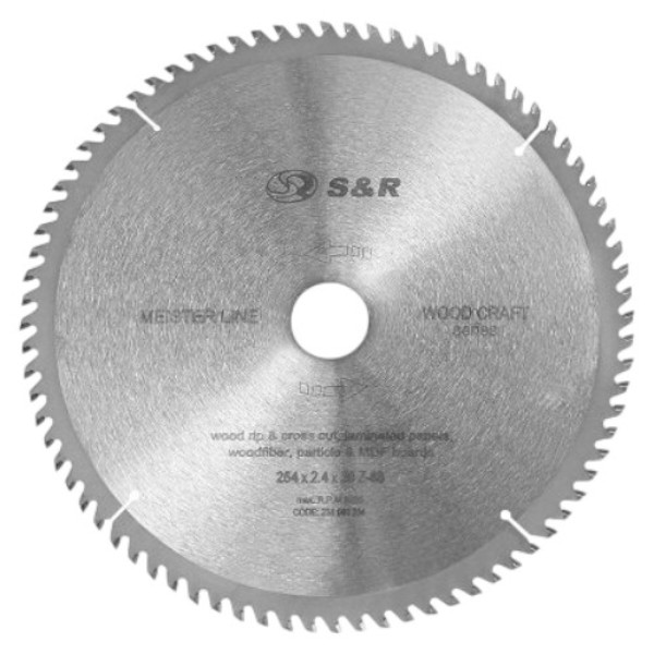 Фото - Диск алмазний S&R WoodCraft 254x30x2.6 Z80 (238080254)