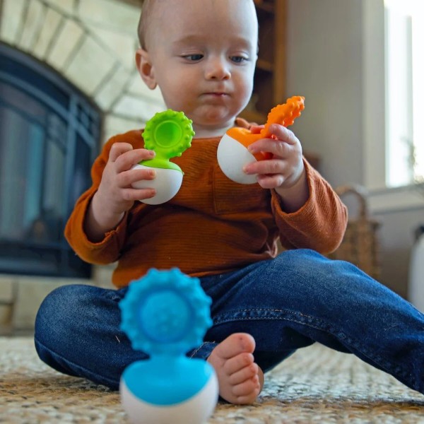 Фото - Прорізувач Fat Brain Toys dimpl wobl блакитний (FA217-4)