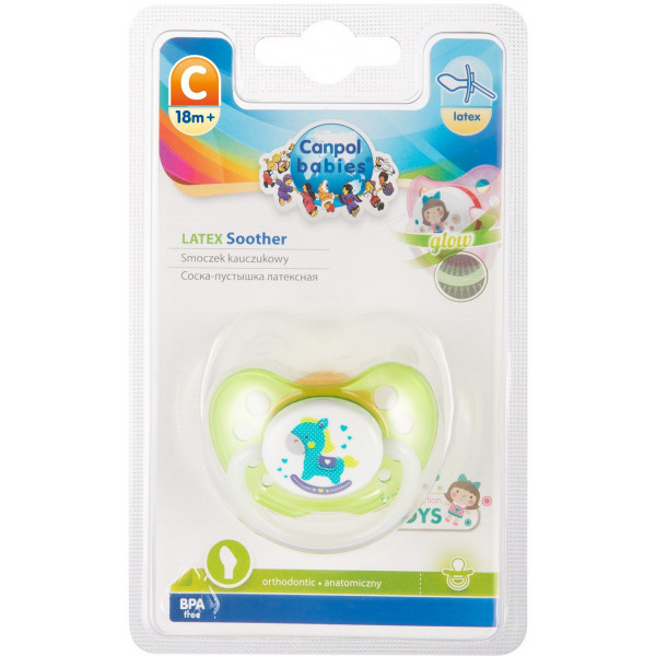 Фото - Анатомическая пустышка Canpol babies Toys латексная 18+ мес., 1 шт.   (23/261)