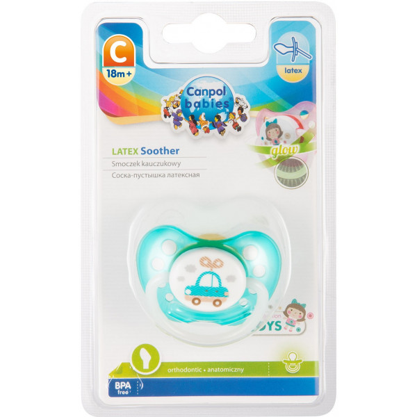 Фото - Анатомическая пустышка Canpol babies Toys латексная 18+ мес., 1 шт.   (23/261)