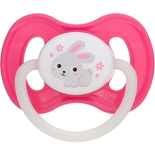 Фото - Симметричная пустышка Canpol babies Bunny & Company силиконовая розовая, 1 шт. (23/269_pin)