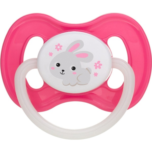 Фото - Круглая пустышка Canpol babies Bunny & Company латексная 0-6 мес. розовая, 1 шт. (23/277_pin)