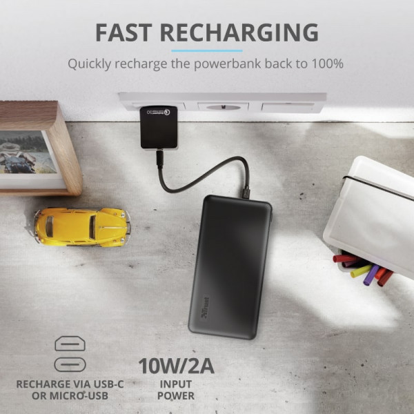 Фото - Батарея мобильная Trust Primo 15000 mAh Black (23594)