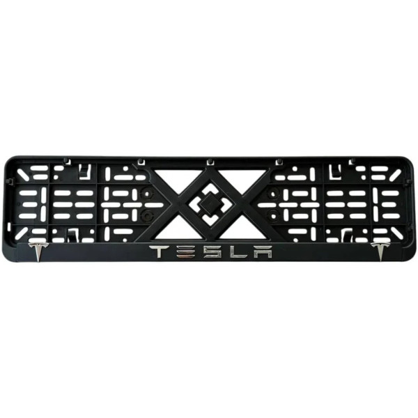 Фото - Рамка під номер Poputchik Tesla 2 шт. (24-040-IS)