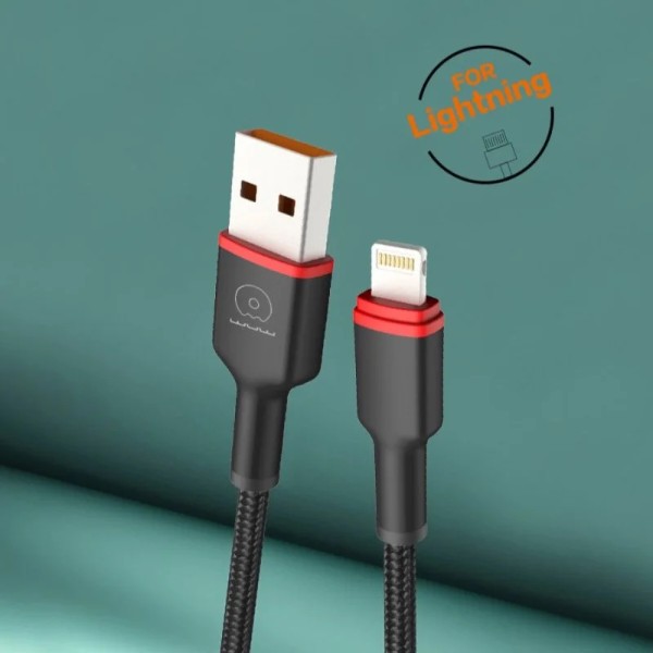Фото - Кабель WUW X203 USB Lightning 2,4А Black (6972573336210)