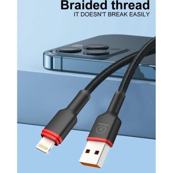 Фото - Кабель WUW X203 USB Lightning 2,4А Black (6972573336210)