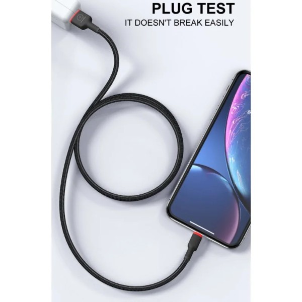 Фото - Кабель WUW X203 USB Lightning 2,4А Black (6972573336210)