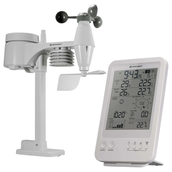 Фото - Метеостанція Bresser Weather Center 5-in-1 White (7002511)
