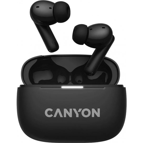 Фото - Навушники вкладиші бездротові TWS Canyon OnGo TWS-10 ANC ENC Deep Black (CNS-TWS10B)