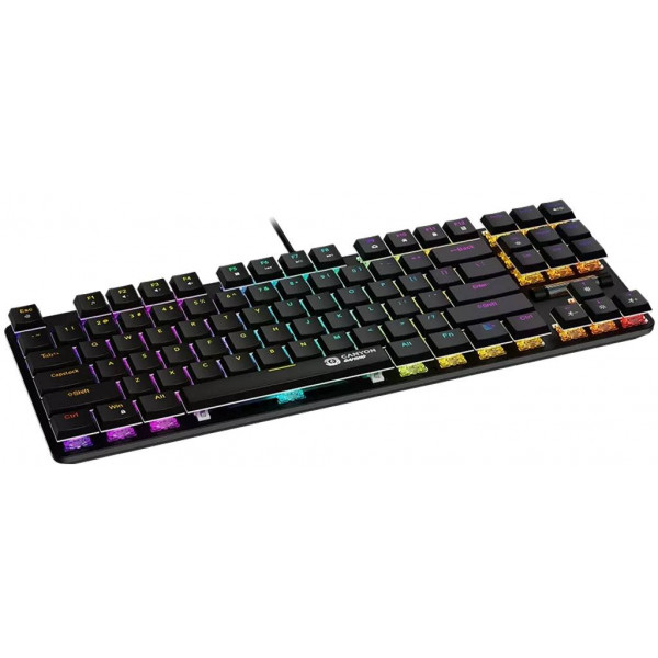 Фото - Клавиатура проводная игровая Canyon Cometstrike GK-50 RGB TKL ENG/UKR Black (CND-SKB50-US)