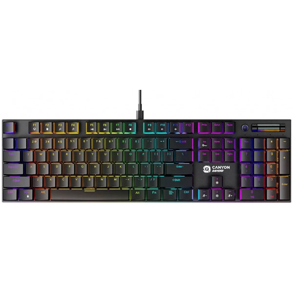 Фото - Клавіатура дротова ігрова Canyon Cometstrike GK-55 RGB ENG/UKR Black (CND-SKB55-US)