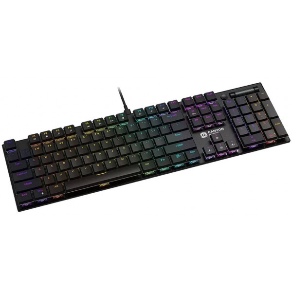 Фото - Клавіатура дротова ігрова Canyon Cometstrike GK-55 RGB ENG/UKR Black (CND-SKB55-US)