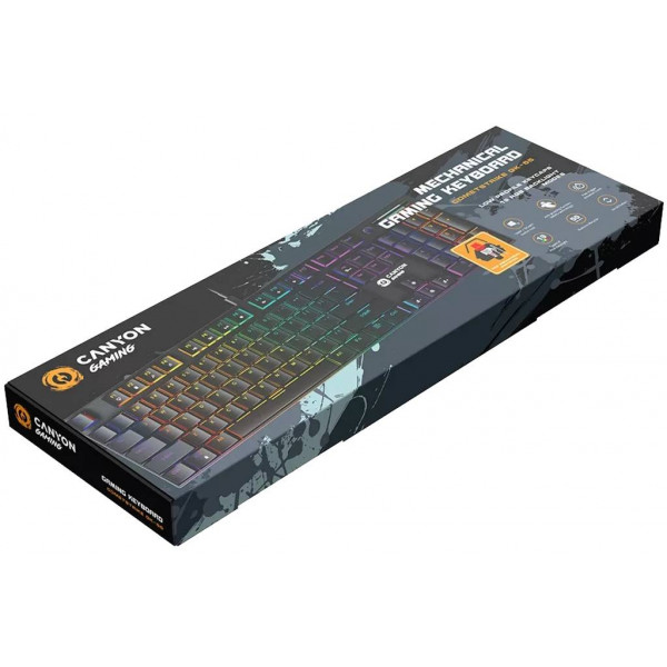 Фото - Клавіатура дротова ігрова Canyon Cometstrike GK-55 RGB ENG/UKR Black (CND-SKB55-US)